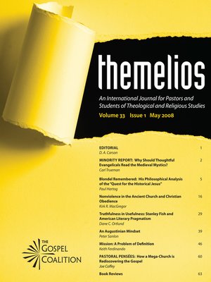 cover image of Themelios, Volume 33, Issue 1
